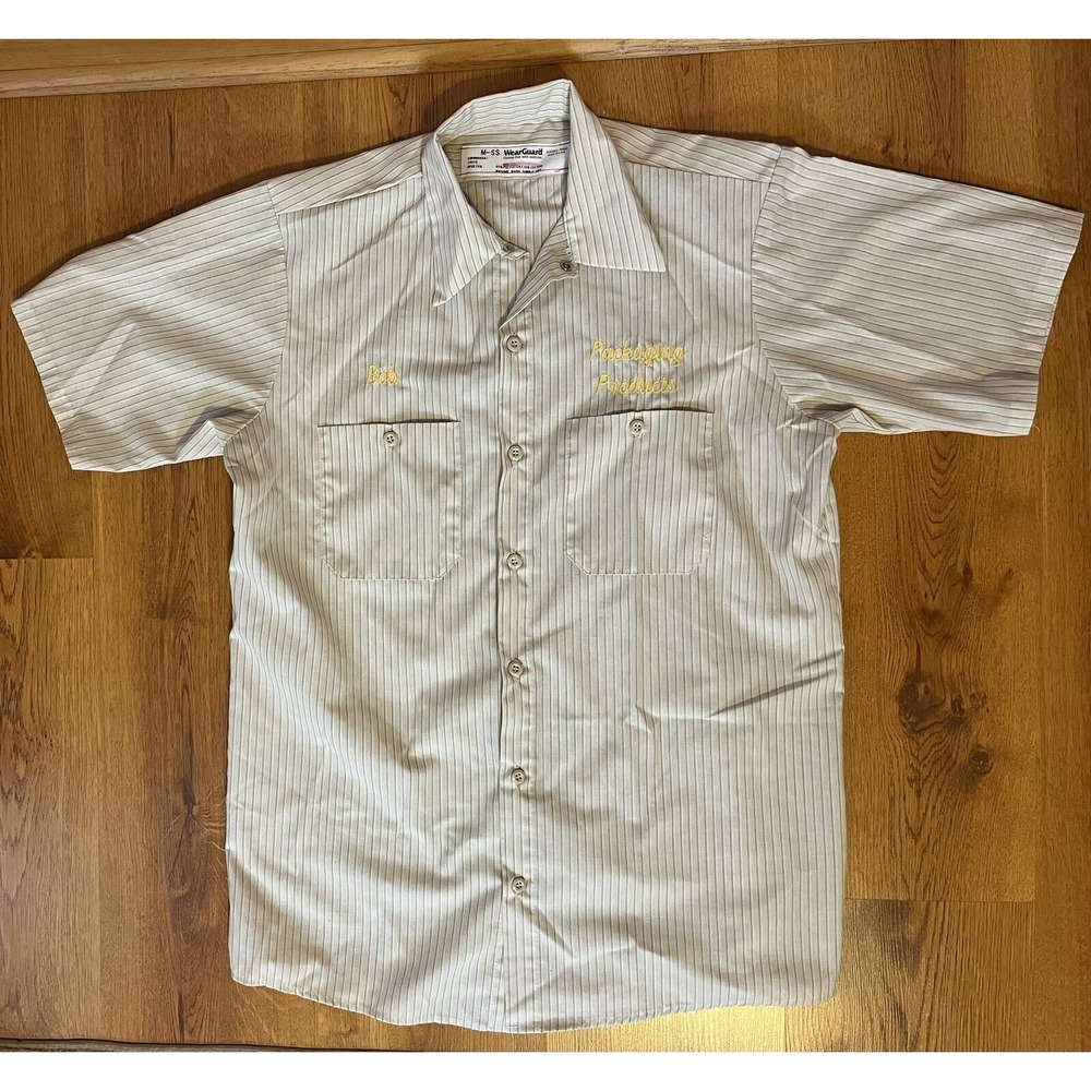 Button Up Shirt Wear Guard Uniform Bob Packaging Products Men's M